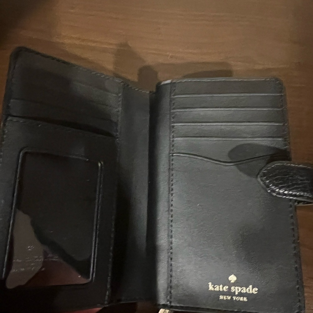 Kate Spade Black Textured Leather Wallet - Picture 4 of 6